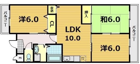 ネオグランドール伏見の間取り