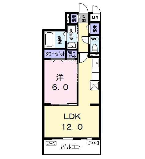 名古屋市中村区藤江町のアパートの間取り