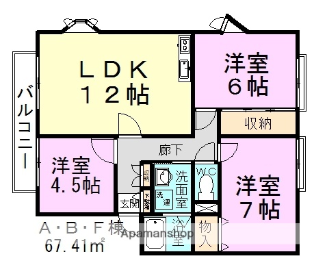 サンビレッジゆりの木台の間取り