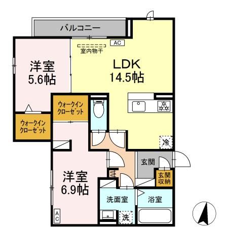 【駿東郡長泉町下長窪のアパートの間取り】