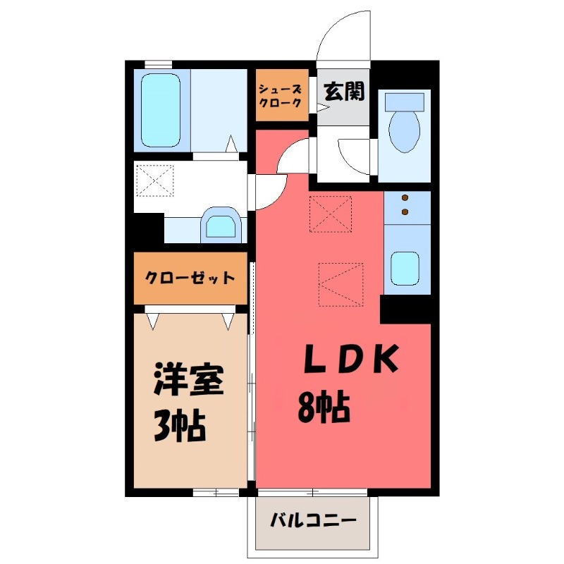 プレシャス前橋 Cの間取り