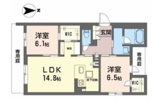 高槻市宮田町のマンションの間取り