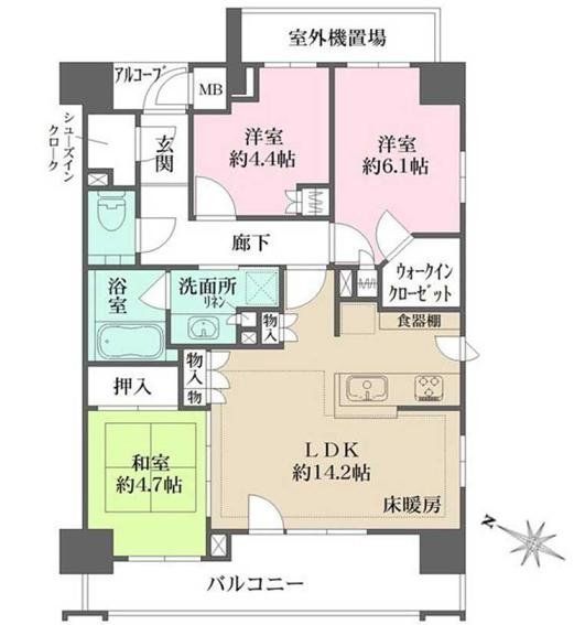 文京区音羽のマンションの間取り