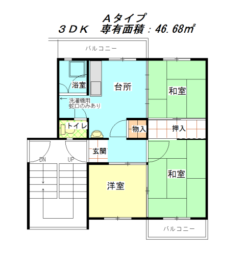 公社賃貸SMALIO 星田の間取り