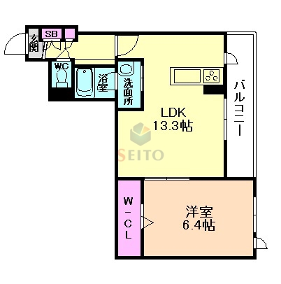 豊中市曽根西町のマンションの間取り