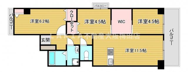 インプルーブ天満橋の間取り