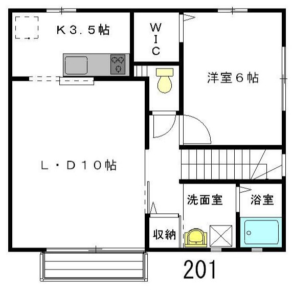 御殿場市東山のアパートの間取り