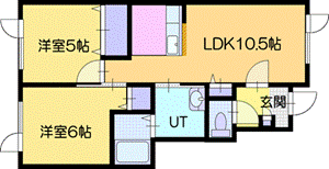 夕張郡長沼町西町のアパートの間取り