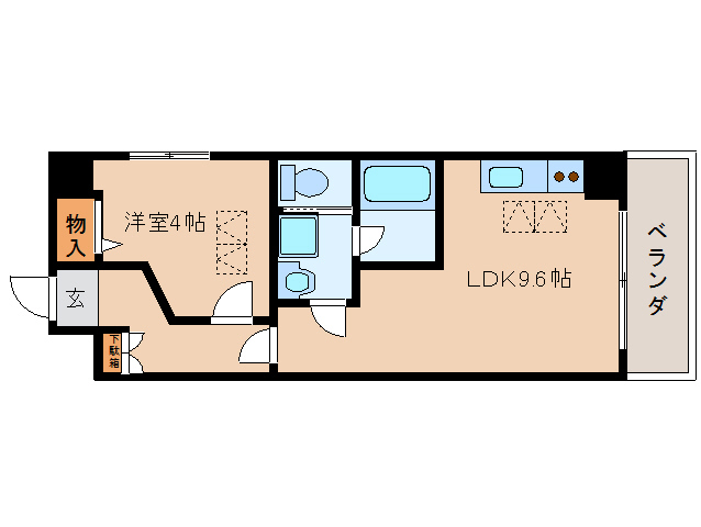 静岡市駿河区曲金のマンションの間取り