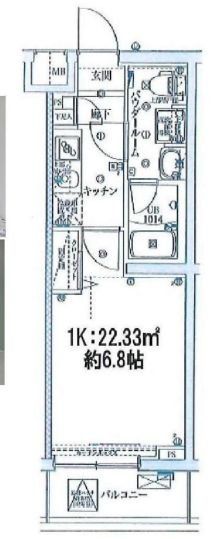 横浜市鶴見区潮田町のマンションの間取り