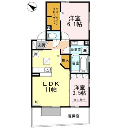 クラウン　ヒル　Ｄの間取り