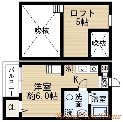 堺市堺区八千代通のアパートの間取り