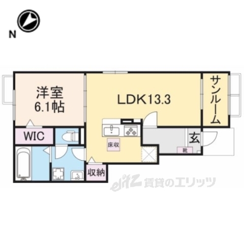 ビートルハウス野田山２の間取り