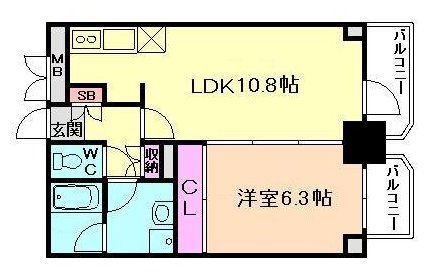 プレサンスＮＥＯ中之島公園の間取り