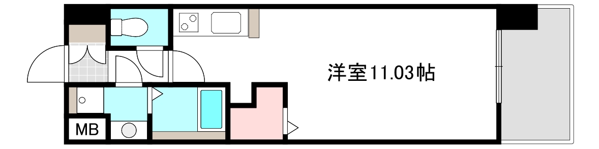 広島市中区土橋町のマンションの間取り