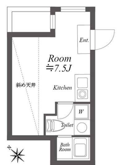 渋谷区神宮前のマンションの間取り