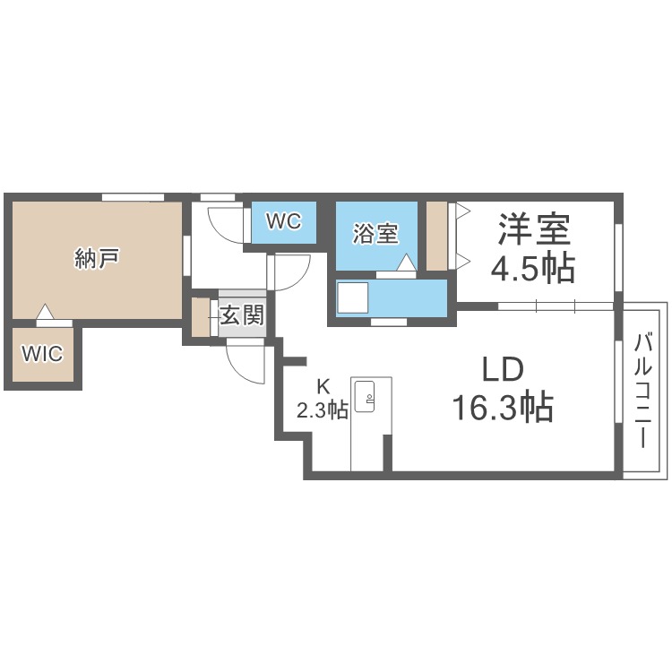 アルファスクエア円山２条の間取り