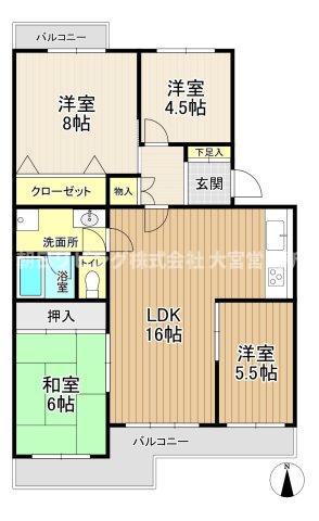 パークタウン若宮6号棟の間取り