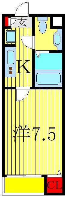 柏市中新宿のアパートの間取り