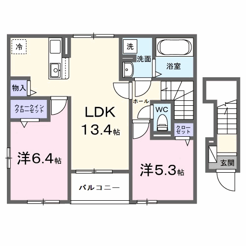 プティ　フォレスタ柏原　IIの間取り