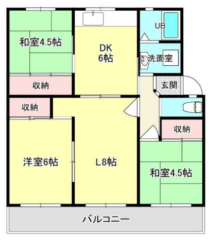 神戸市須磨区高倉台のマンションの間取り