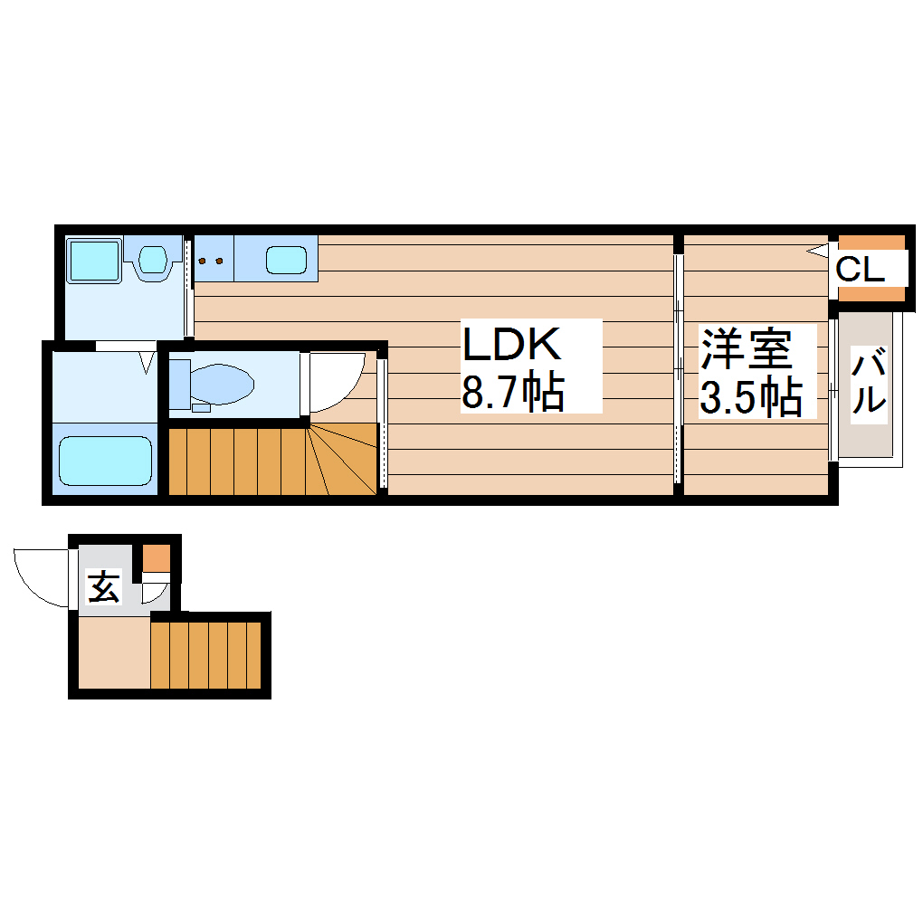 Libra Court 文化町の間取り