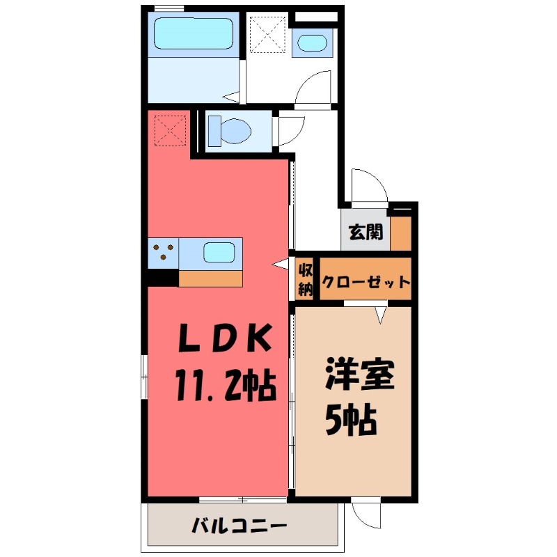 (仮)D-ROOM藤阿久町の間取り