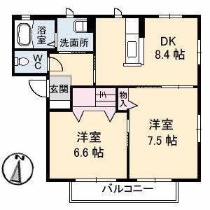 ナモワール　A棟の間取り