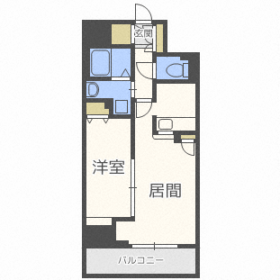 【札幌市中央区南一条東のマンションの間取り】