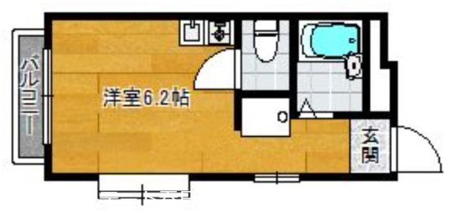 大野城市南ケ丘のアパートの間取り