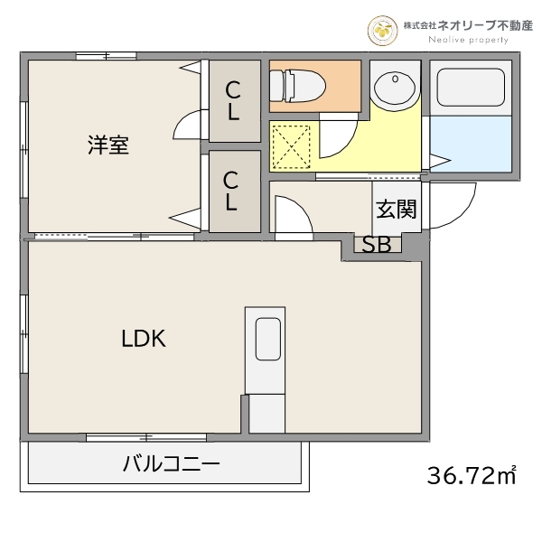 福岡市博多区昭南町のアパートの間取り