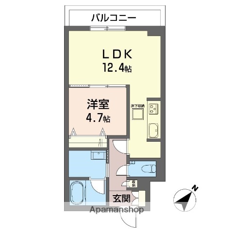 習志野市東習志野のアパートの間取り