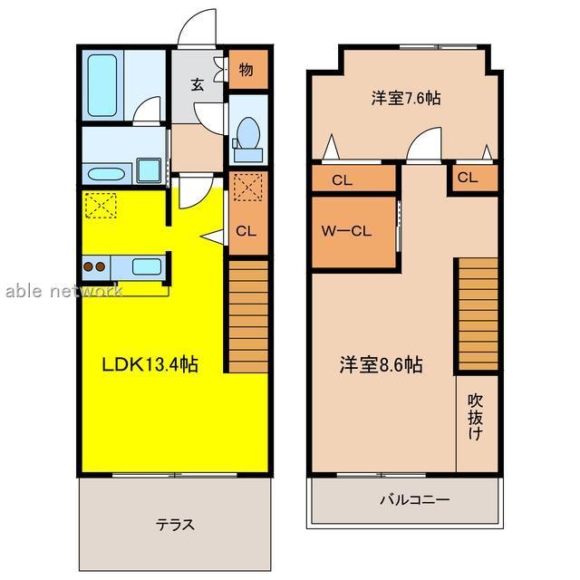 Ｎ－ＣＯＵＲＴの間取り