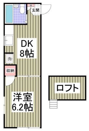 八潮市緑町のアパートの間取り