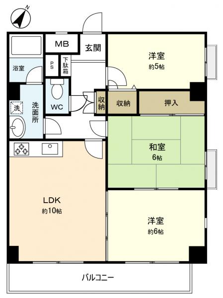 アロー芝山の間取り