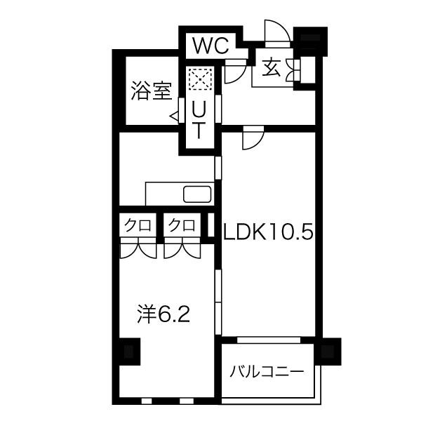 姫路市呉服町のマンションの間取り