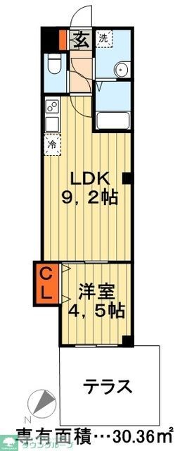 【千葉市中央区登戸のマンションの間取り】