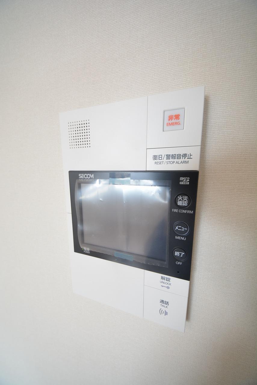 セキュリティ　プラウドタワー安堂寺　モニター付きインターフォン