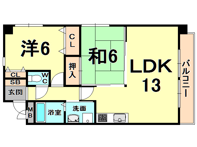 シェリール苦楽園2の間取り写真