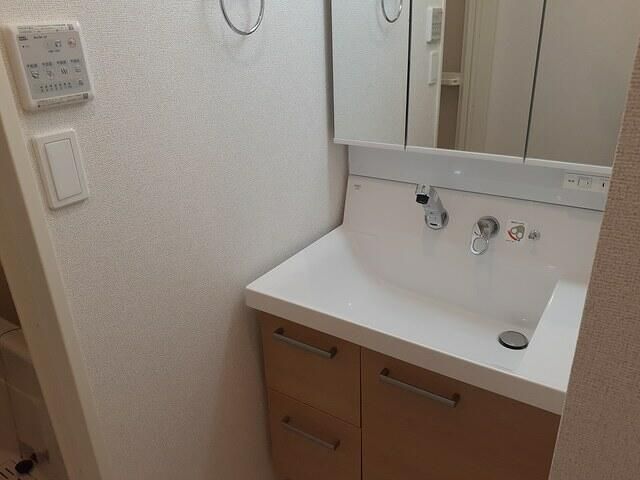 洗面設備　シャワー付洗面化粧台