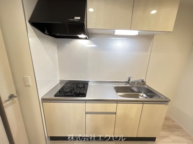 キッチン　都市ガス仕様・2口ガスコンロ付きのキッチンです。