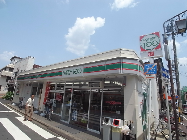コンビニ　ローソンストア100道徳駅前店（コンビニ）まで80m