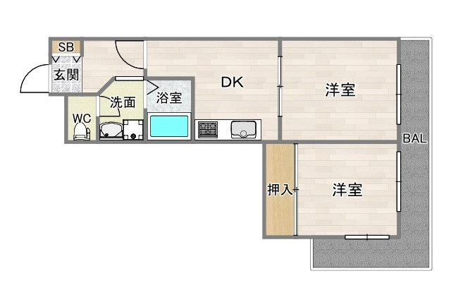 サニークレスト住吉の間取り写真