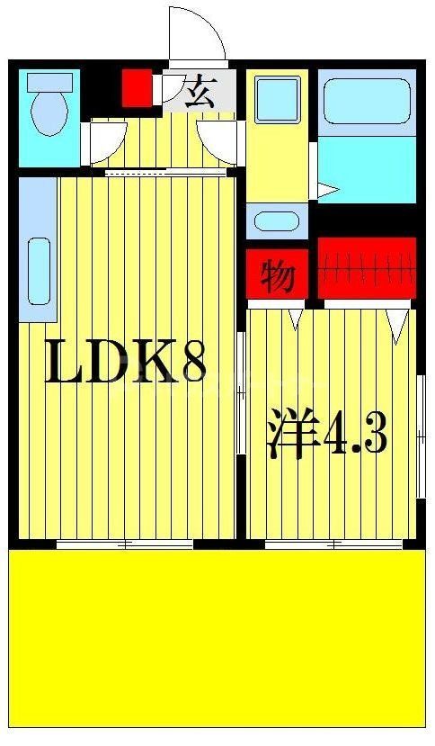 ＪＲ武蔵野線 市川大野駅 徒歩23分 2階建 築19年の間取り写真