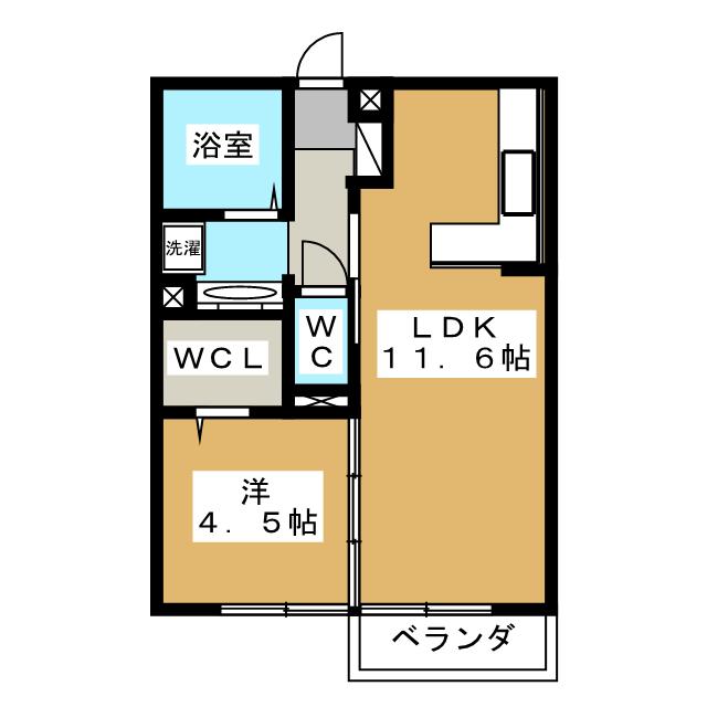 パルムドール Aの間取り写真