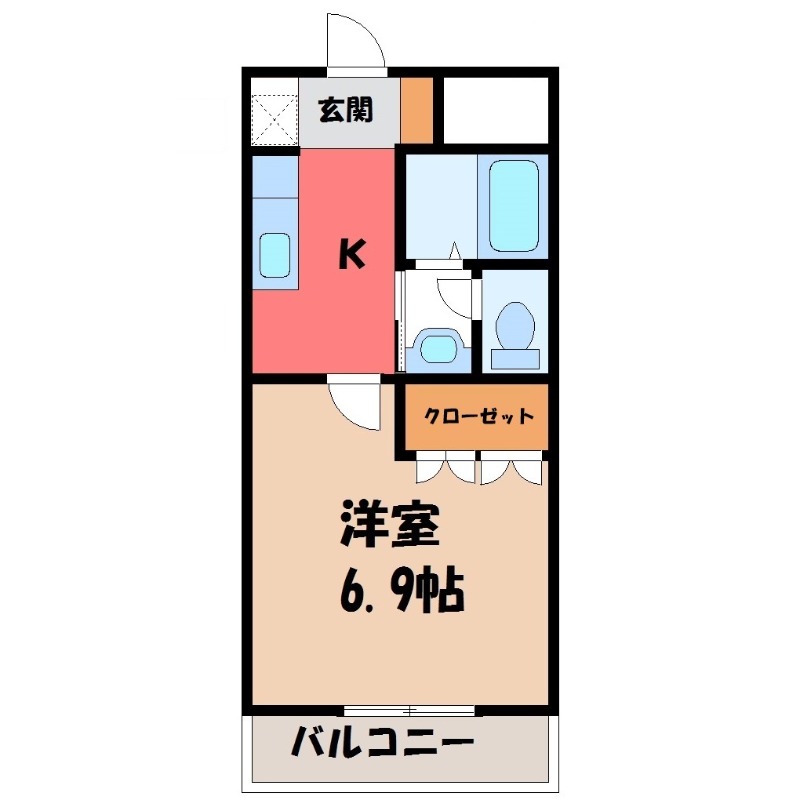 ＪＲ高崎線 籠原駅 徒歩14分 2階建 築22年の間取り写真