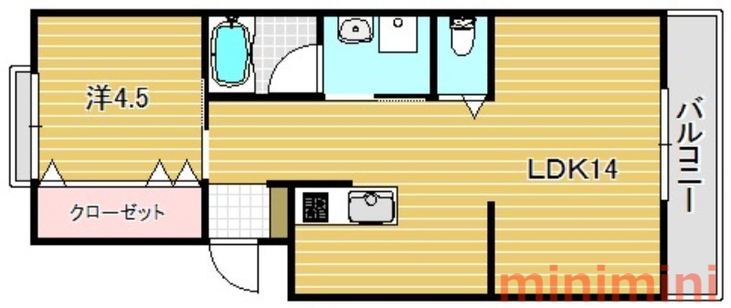 マンション東岡の間取り写真