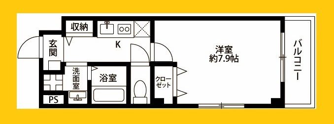 アンプルールフェールWadaの間取り写真