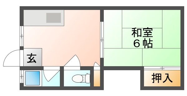 第1長徳荘の間取り写真