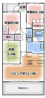 プラウドシティ梅島の間取り写真